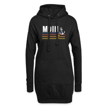 Moin ihr Spacken - Digga Spruch Meer Norddeutsch - Hoodie-Kleid - Schwarz - Vorne