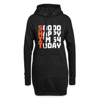 si heureux que j’ai 64 ans Drôle 64e anniversaire 64 - Sweat-shirt à capuche long Femme - noir - Devant