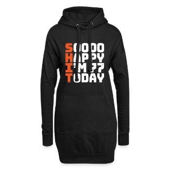 si heureux que j’ai 77 ans Drôle 77e anniversaire 77 - Sweat-shirt à capuche long Femme - noir - Devant