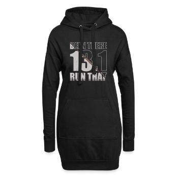 J’ai couru ce 13.1 Runner Marathon Trail - Sweat-shirt à capuche long Femme - noir - Devant