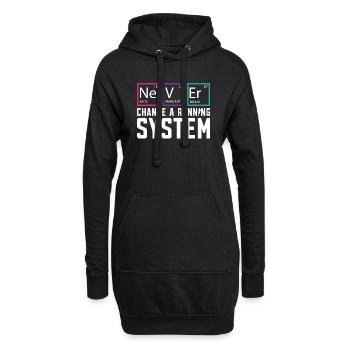 Never Change A Running System Runner Marathon - Hoodie Dress - black - Front