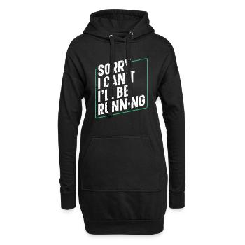 Désolé, je ne peux pas, je vais - Sweat-shirt à capuche long Femme - noir - Devant