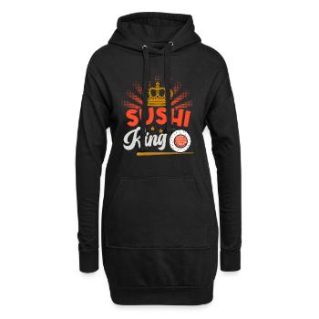 Sushi King Sushi Lovers Japon Japonais - Sweat-shirt à capuche long Femme - noir - Devant