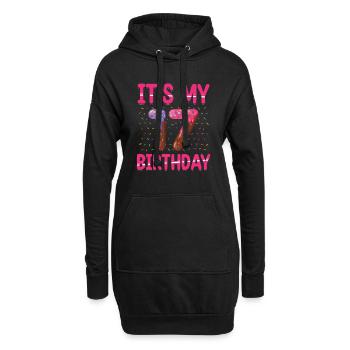 C’est mon 17e anniversaire | Saupoudrer des | à thème - Sweat-shirt à capuche long Femme - noir - Devant