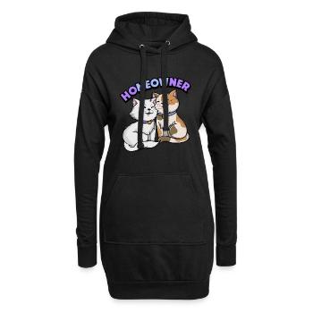 | propriétaire Chemise de chat mignonne | Tshirt Amoureux des Chats | - Sweat-shirt à capuche long Femme - noir - Devant