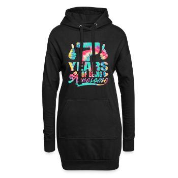 7th birthday or anniversary 7 years of being - Hoodie Dress - black - Front