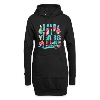 57e anniversaire ou anniversaire 57 ans d’existence - Sweat-shirt à capuche long Femme - noir - Devant