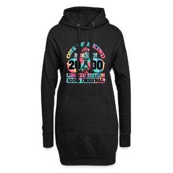 Einzigartig Born In 2000 Limitierte Auflage - Hoodie-Kleid - Schwarz - Vorne
