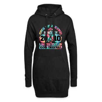 Einzigartig Born In 2010 Limitierte Auflage - Hoodie-Kleid - Schwarz - Vorne