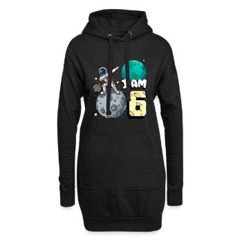 Je suis astronaute de 6 pièces enfant Moon Walker 6. - Sweat-shirt à capuche long Femme - noir - Devant