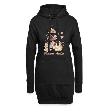 | macaron Dealer Cuire des | de t-shirt Amateurs de pâtisserie - Sweat-shirt à capuche long Femme - noir - Devant