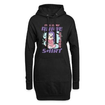 Ceci est mon anime vêtements de pyjama | - Sweat-shirt à capuche long Femme - noir - Devant