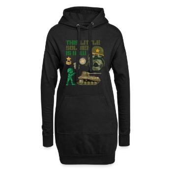 Ce petit soldat est maintenant 6 Army Tank 6. - Sweat-shirt à capuche long Femme - noir - Devant
