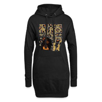 Cette reine de mélanine a maintenant 17 ans de noir - Sweat-shirt à capuche long Femme - noir - Devant
