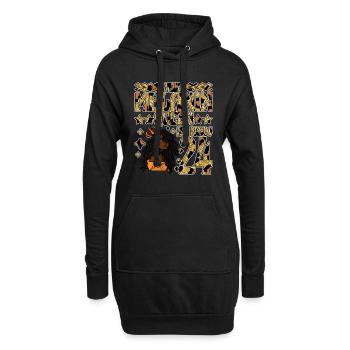 Cette reine de mélanine a maintenant 24 ans de noir - Sweat-shirt à capuche long Femme - noir - Devant
