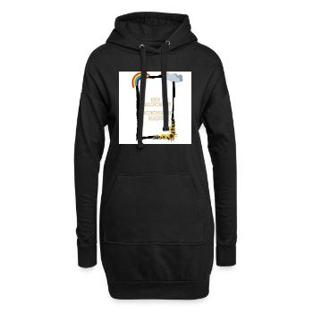 No Rainbow Without Rain - Hoodie-Kleid - Schwarz - Vorne