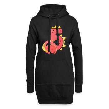 5ème anniversaire | | d’anniversaire de dinosaure - Sweat-shirt à capuche long Femme - noir - Devant