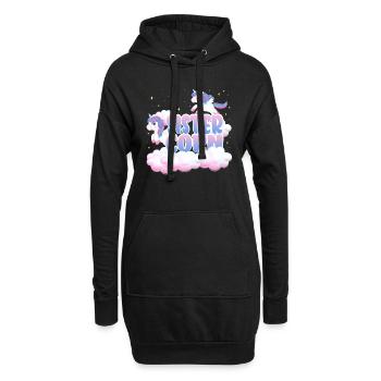 Schwester Mais | Einhorn Geburtstag | Einhorn - Hoodie-Kleid - Schwarz - Vorne