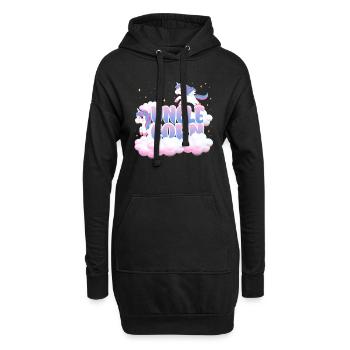 Oncle Corn | | d’anniversaire de licorne Thème Licorne | - Sweat-shirt à capuche long Femme - noir - Devant