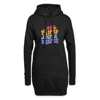 Restez Trippy Little Hippie Floral-thème Coloré - Sweat-shirt à capuche long Femme - noir - Devant