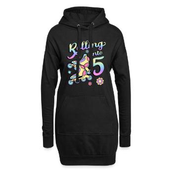 Rouler en 5 patins à roulettes 5e année - Sweat-shirt à capuche long Femme - noir - Devant