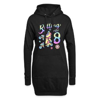 Rouler en 8 patins à roulettes Patins 8e année - Sweat-shirt à capuche long Femme - noir - Devant
