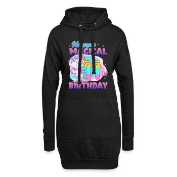 Alles Gute Zum 11. Geburtstag Einhorn Pony - Hoodie-Kleid - Schwarz - Vorne