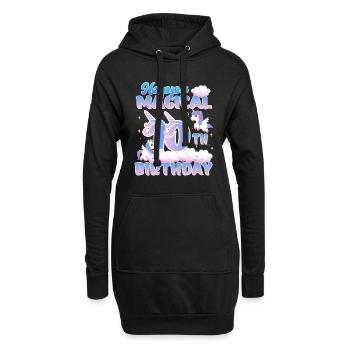 Happy Magical 10th Birthday Einhorn Pony - Hoodie-Kleid - Schwarz - Vorne