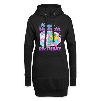 Happy Magical 1st Birthday Einhorn Pony - Hoodie-Kleid - Schwarz - Vorne