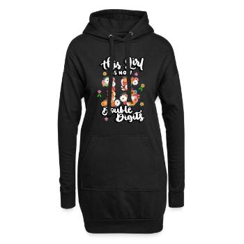 Dieses Mädchen Ist Jetzt 15 Double Digits Floral - Hoodie-Kleid - Schwarz - Vorne