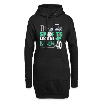 Diese Sportlegende Ist Jetzt 40, Golfspiel 40. - Hoodie-Kleid - Schwarz - Vorne