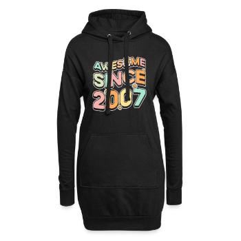 Fantastique depuis 2007 Thème floral - Sweat-shirt à capuche long Femme - noir - Devant
