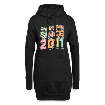 Fantastique depuis 2011 Thème de la fleur - Sweat-shirt à capuche long Femme - noir - Devant