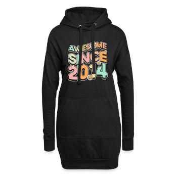 Fantastique depuis 2014 thème floral - Sweat-shirt à capuche long Femme - noir - Devant