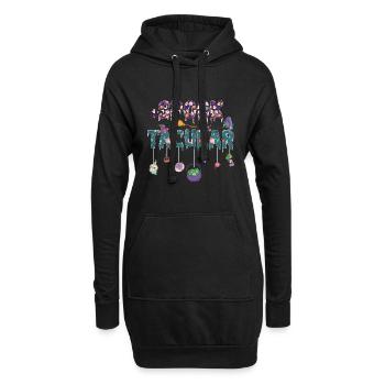 Spook Tacular Gespenstische Halloween - Hoodie-Kleid - Schwarz - Vorne