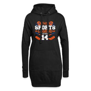 Diese Sportlegende Ist Jetzt 14, Hockeyspiel 14. - Hoodie-Kleid - Schwarz - Vorne