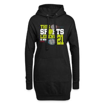 Cette légende du sport a maintenant 21 ans, le tennis 21. - Sweat-shirt à capuche long Femme - noir - Devant
