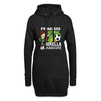 Beförderung Zum Big Sister Fußballspieler - Hoodie-Kleid - Schwarz - Vorne