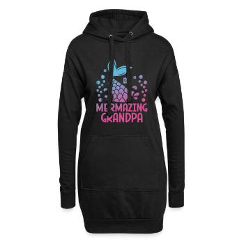 Erstaunlicher Großvater Fantasie Meerjungfrau - Hoodie-Kleid - Schwarz - Vorne