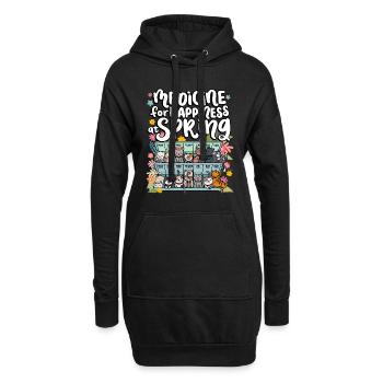 Médicament pour le bonheur dans les jours de printemps pour - Sweat-shirt à capuche long Femme - noir - Devant