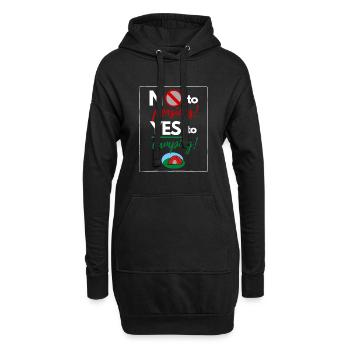 Nein zur Rente - Ja zum Camp! - Hoodie-Kleid - Schwarz - Vorne