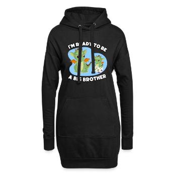 Je suis prêt à être un grand frère - Sweat-shirt à capuche long Femme - noir - Devant