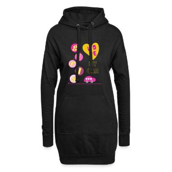 Les filles adorent ma voiture - Sweat-shirt à capuche long Femme - noir - Devant