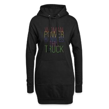Le pouvoir des femmes domine ce camion - Sweat-shirt à capuche long Femme - noir - Devant