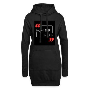 Wie flirte ich? - Hoodie-Kleid - Schwarz - Vorne