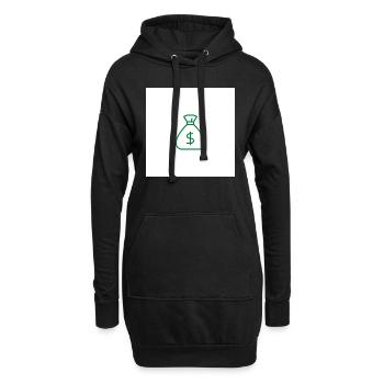 Geldbeutel Design (Print) Herren/Damen/Kinder/Baby - Hoodie-Kleid - Schwarz - Vorne