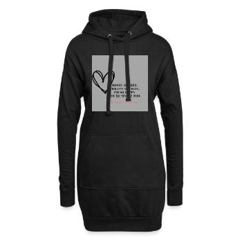 Single - Hoodie-Kleid - Schwarz - Vorne