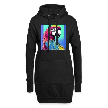 Neon Ara - Hoodie-Kleid - Schwarz - Vorne