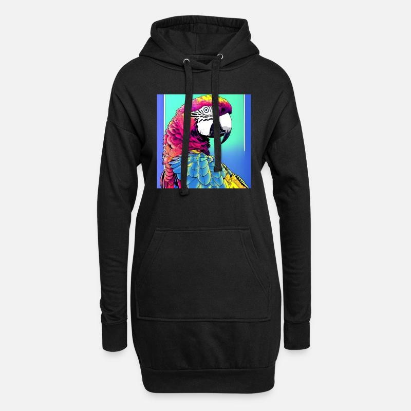 Neon Ara - Hoodie-Kleid - Schwarz