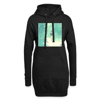 In the Jungle - Hoodie-Kleid - Schwarz - Vorne